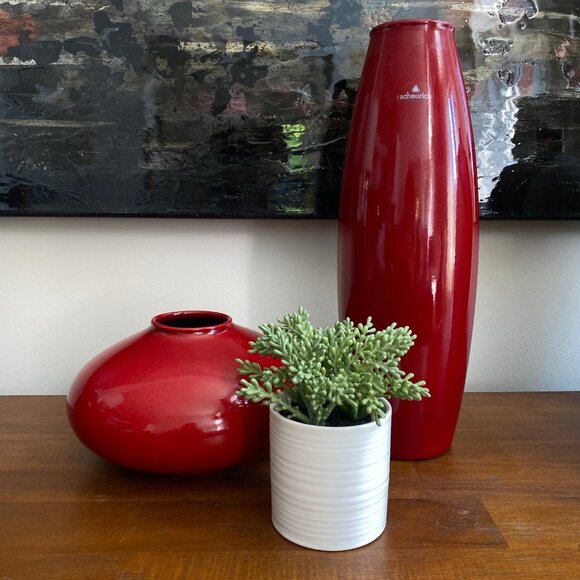 Vintage Amano German Tall Pottery in Oxblood Red - Picture 2 of 4